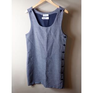 Rafaella Houndstooth Wool Overall Dress Y2K 90s Jumper Black Vintage